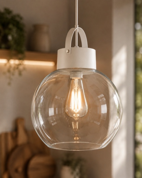 Pendant Lamp 1xE27 Hanson White