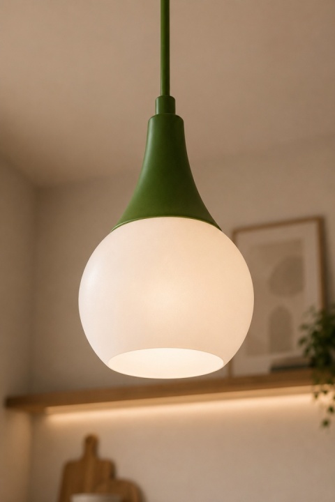 Lampa wisząca 1xE27 Lacrima Khaki