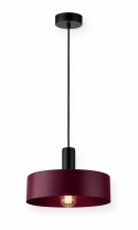 Pendant Lamp 1xE27 Wine/Black