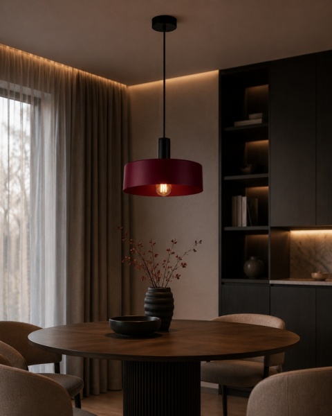 Pendant Lamp 1xE27 Wine/Black
