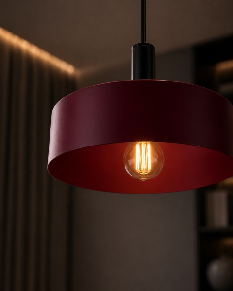 Pendant Lamp 1xE27 Wine/Black
