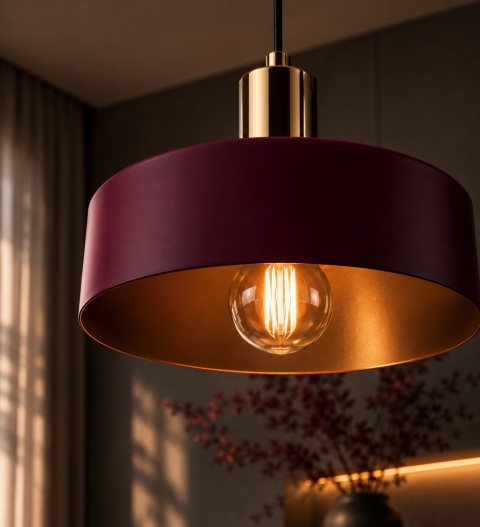 Pendant Lamp 1xE27 Wine/Gold