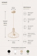 Lampa wisząca 1xGX53 Axia Latte