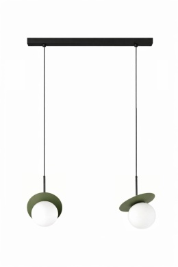 Lampa wisząca 2xE14 Aura Black/Khaki