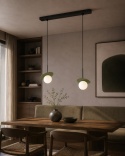 Lampa wisząca 2xE14 Aura Black/Khaki
