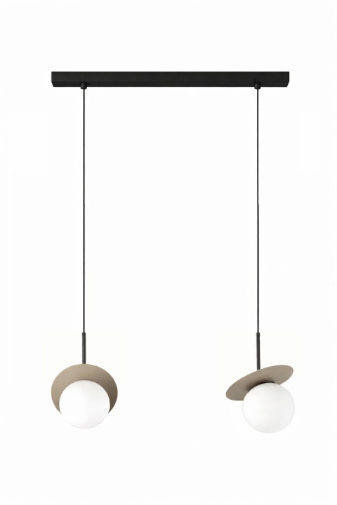 Lampa wisząca 2xE14 Aura Black/Latte