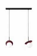 Lampa wisząca 2xE14 Aura Black/Wine