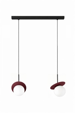 Lampa wisząca 2xE14 Aura Black/Wine