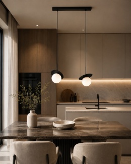 Lampa wisząca 2xE14 Aura Black