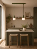 Lampa wisząca 2xE27 Lacrima Khaki