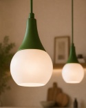 Lampa wisząca 2xE27 Lacrima Khaki
