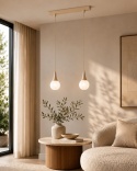 Lampa wisząca 2xE27 Lacrima Latte