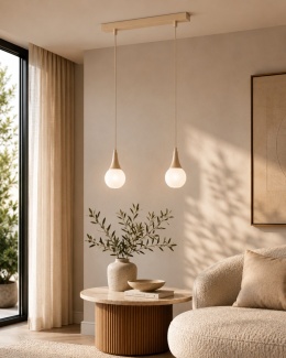 Lampa wisząca 2xE27 Lacrima Latte