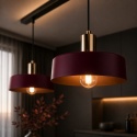 Pendant Lamp 2xE27 Wine/Gold