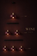 Pendant Lamp 2xE27 Wine/Gold