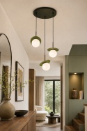 Lampa wisząca 3xE14 Aura Black/Khaki
