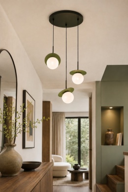 Lampa wisząca 3xE14 Aura Black/Khaki