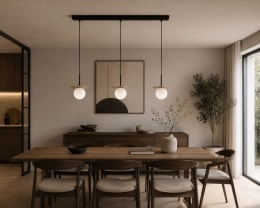 Lampa wisząca 3xE14 Aura Black/Latte