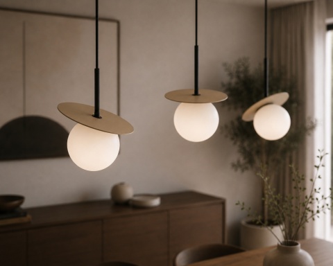 Lampa wisząca 3xE14 Aura Black/Latte