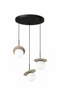 Lampa wisząca 3xE14 Aura Black/Latte