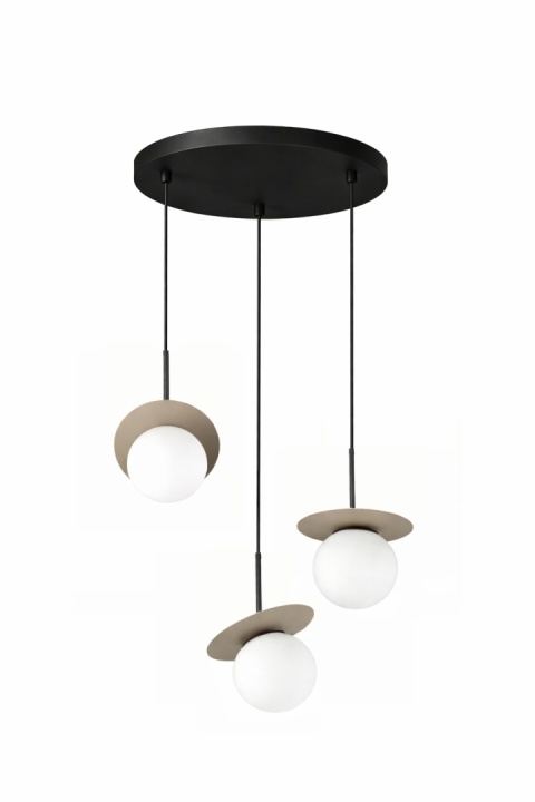 Lampa wisząca 3xE14 Aura Black/Latte