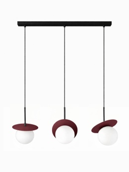 Lampa wisząca 3xE14 Aura Black/Wine