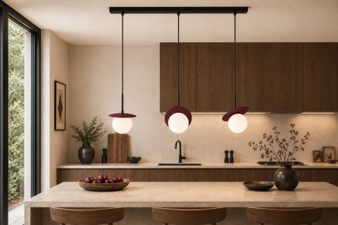 Lampa wisząca 3xE14 Aura Black/Wine