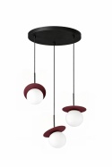 Lampa wisząca 3xE14 Aura Black/Wine