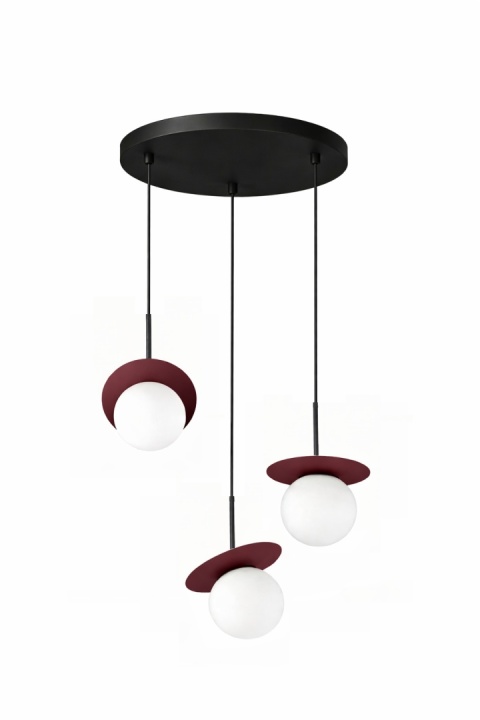 Lampa wisząca 3xE14 Aura Black/Wine