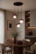 Lampa wisząca 3xE14 Aura Black/Wine
