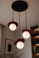 Lampa wisząca 3xE14 Aura Black/Wine