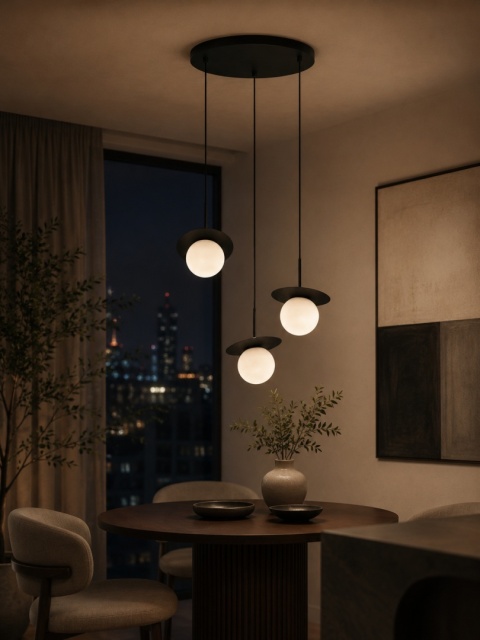 Lampa wisząca 3xE14 Aura Black