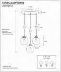 Lampa wisząca 3xE27 Astoria