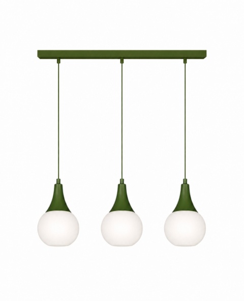 Lampa wisząca 3xE27 Lacrima Khaki