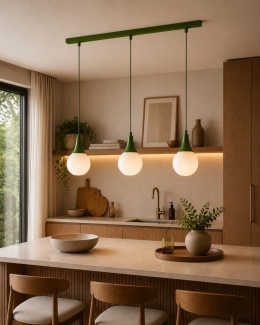 Lampa wisząca 3xE27 Lacrima Khaki