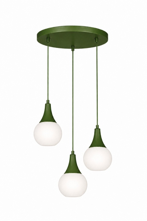 Lampa wisząca 3xE27 Lacrima Khaki