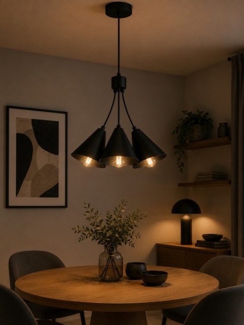 Lampa wisząca 3xE27 Sora Black