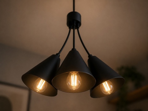Lampa wisząca 3xE27 Sora Black