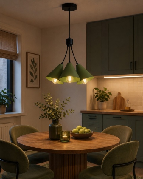 Lampa wisząca 3xE27 Sora Khaki