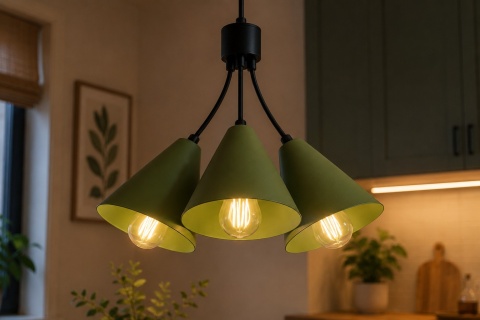Lampa wisząca 3xE27 Sora Khaki