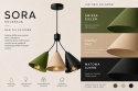 Lampa wisząca 3xE27 Sora Khaki