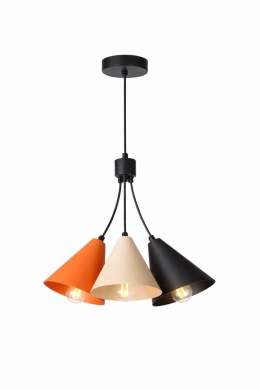 Lampa wisząca 3xE27 Sora Orange/Latte/Black