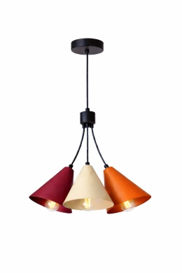 Lampa wisząca 3xE27 Sora Wine/Latte/Orange