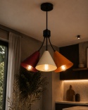 Lampa wisząca 3xE27 Sora Wine/Latte/Orange