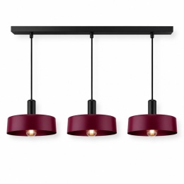 Pendant Lamp 3xE27 Wine/Black