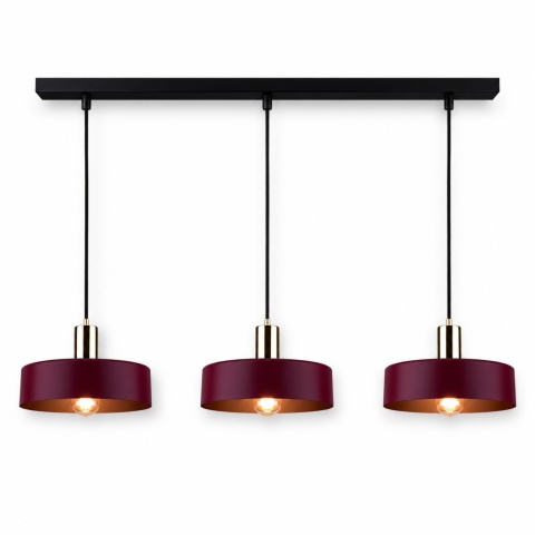 Lampa wisząca 3xE27 Wine/Gold