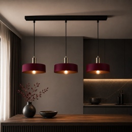 Lampa wisząca 3xE27 Wine/Gold
