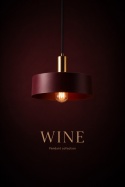 Lampa wisząca 3xE27 Wine/Gold