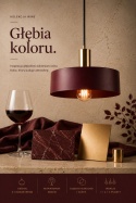 Lampa wisząca 3xE27 Wine/Gold