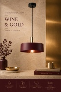 Lampa wisząca 3xE27 Wine/Gold
